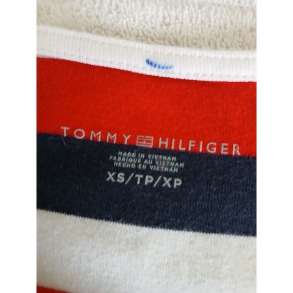 Tommy‎ Hilfiger Womens Blue Striped 3/4 Sleeve Boat Neck Blouse Top XS Nautical - Picture 14 of 15
